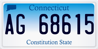 CT license plate AG68615