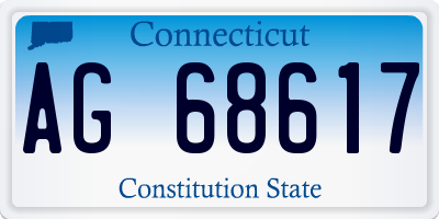 CT license plate AG68617