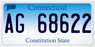 CT license plate AG68622