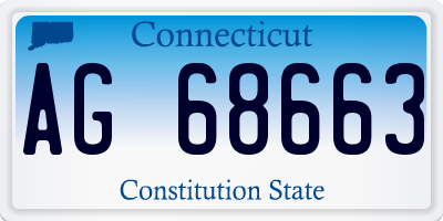CT license plate AG68663