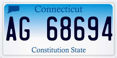 CT license plate AG68694