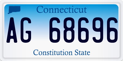 CT license plate AG68696