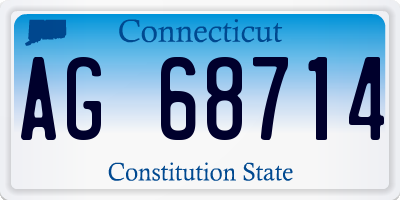 CT license plate AG68714