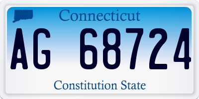 CT license plate AG68724