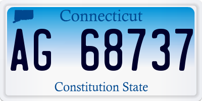 CT license plate AG68737