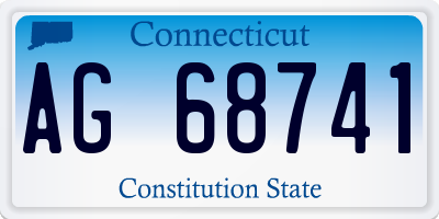 CT license plate AG68741