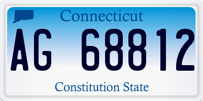 CT license plate AG68812