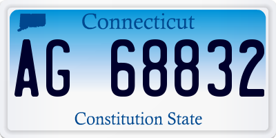 CT license plate AG68832