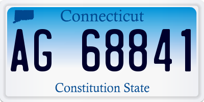 CT license plate AG68841
