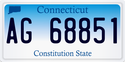 CT license plate AG68851