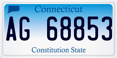 CT license plate AG68853