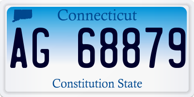 CT license plate AG68879