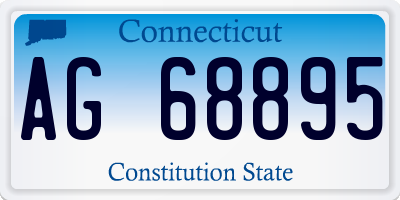 CT license plate AG68895