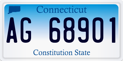 CT license plate AG68901