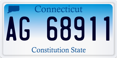 CT license plate AG68911