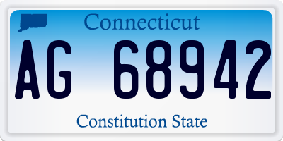CT license plate AG68942