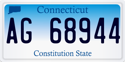 CT license plate AG68944