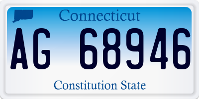 CT license plate AG68946
