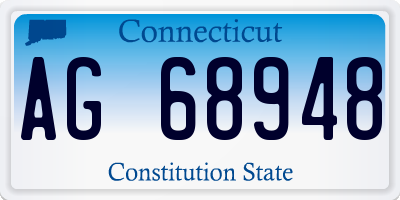 CT license plate AG68948