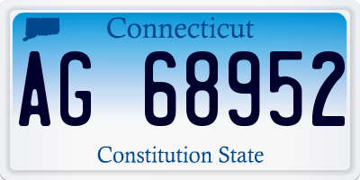 CT license plate AG68952