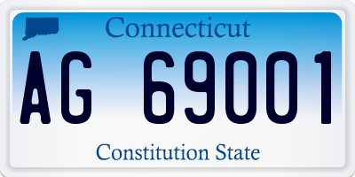 CT license plate AG69001
