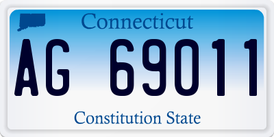 CT license plate AG69011