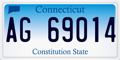 CT license plate AG69014