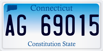 CT license plate AG69015
