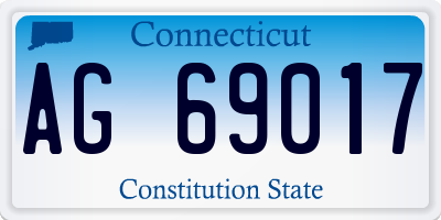 CT license plate AG69017