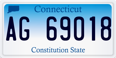 CT license plate AG69018