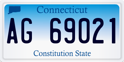 CT license plate AG69021