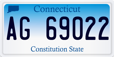 CT license plate AG69022