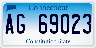 CT license plate AG69023