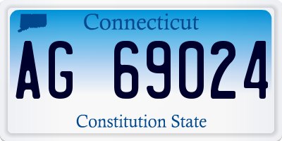 CT license plate AG69024