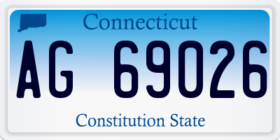 CT license plate AG69026