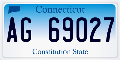 CT license plate AG69027