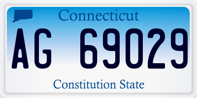 CT license plate AG69029