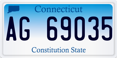 CT license plate AG69035