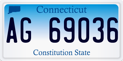 CT license plate AG69036