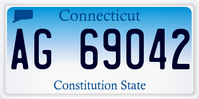 CT license plate AG69042