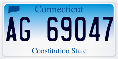 CT license plate AG69047