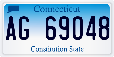 CT license plate AG69048