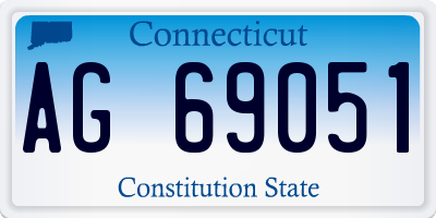 CT license plate AG69051