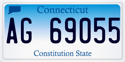 CT license plate AG69055