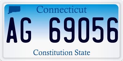 CT license plate AG69056