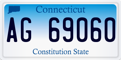 CT license plate AG69060