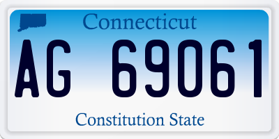 CT license plate AG69061
