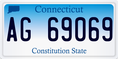CT license plate AG69069