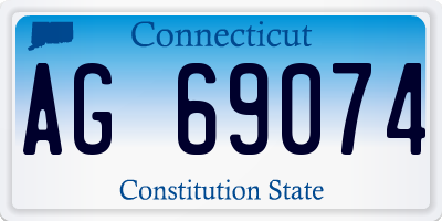 CT license plate AG69074