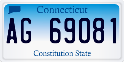 CT license plate AG69081